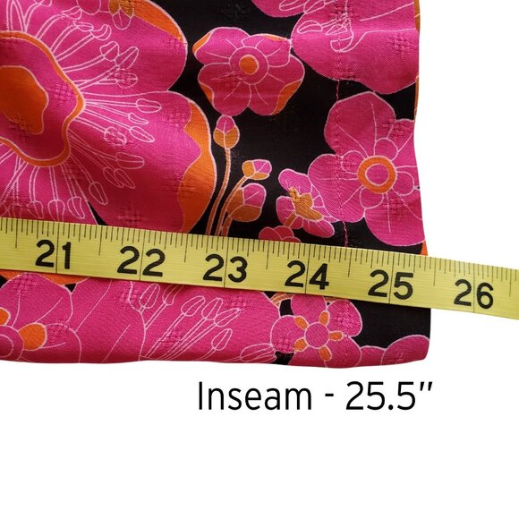 Rose & Olive Top and Pants Set Bright Magenta Floral Print Lightweight Size S - Picture 15 of 16